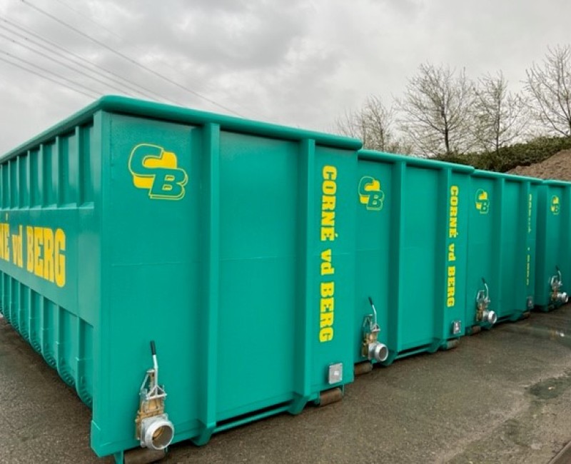 6 Nieuwe vloeistofdichte 40m³ containers